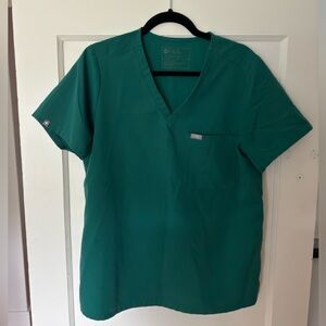 Figs Catarina Green Scrub Top Size Large